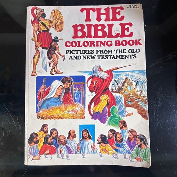 Playmore Inc., Waldman Publishing Corp. Other - The Bible Coloring Book - Pictures From The Old And New Testaments - 1991 Creati